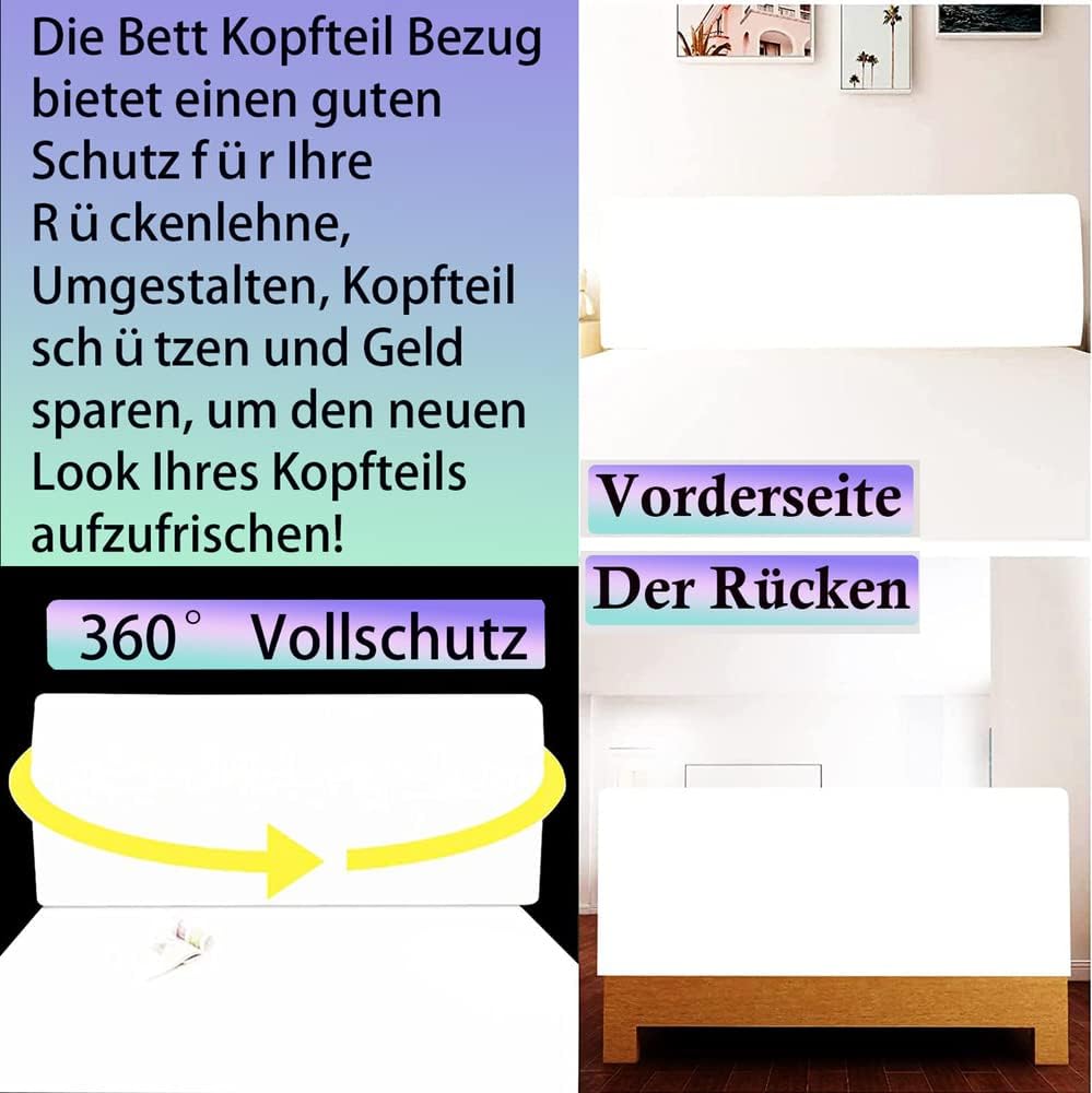 WSGJHB Bettkopfteilabdeckung, staubdichtes Stretch Bett Kopfteilabdeckung, Rückenschutz, All-Inclusi