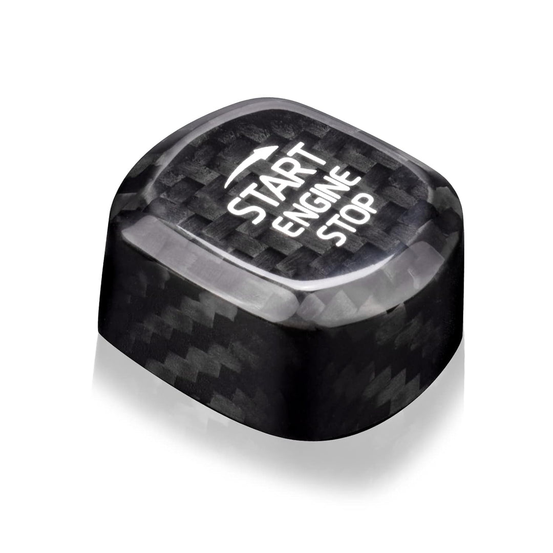 KUNGKIC Kohlefaser Auto-Motor-Start-Stopp-Schalter Carbon Fiber Engine Start Button accessories für
