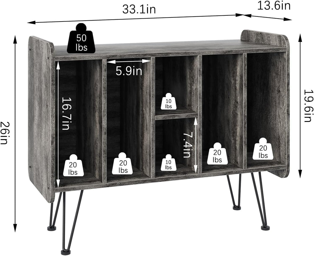 Plattenspielerständer Mit Aufbewahrung, Plattenspieler Regal, Plattenspielertisch, Schallplatten Auf
