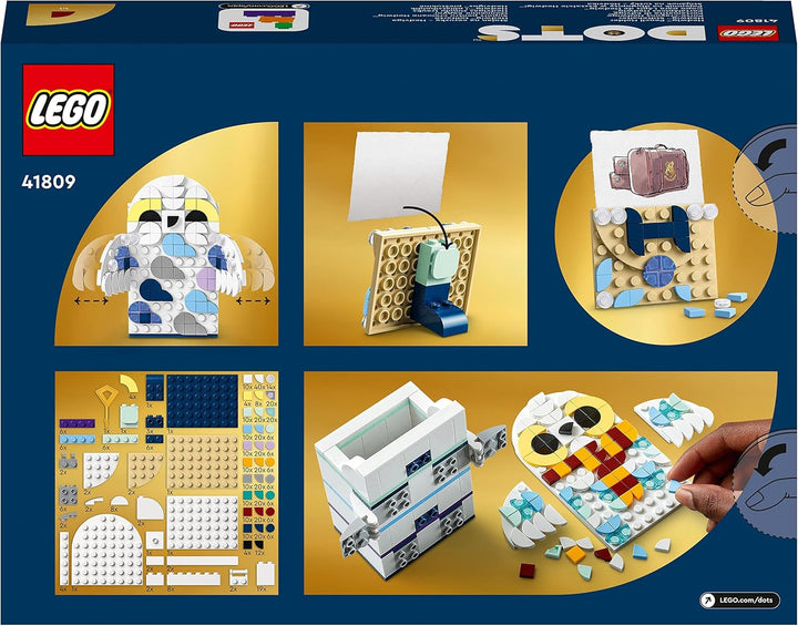 LEGO 41809 DOTS Hedwig Stiftehalter, Harry Potter Eule, Bleistifthalter und Notizhalter als Schreibt