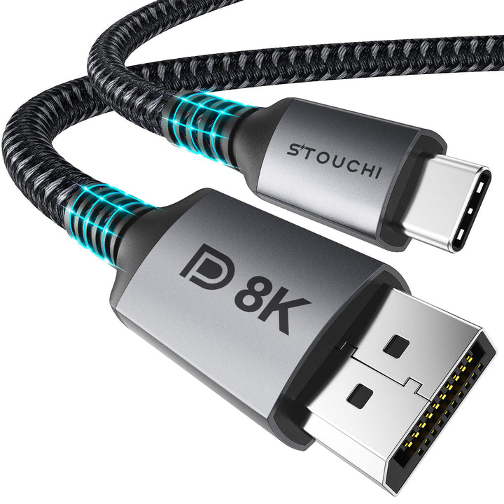 Stouchi USB C DisplayPort 1.4 Kabel 8K@60Hz 4K@144Hz/120Hz 5K@60Hz 2K@240Hz Thunderbolt 3/4 auf Disp