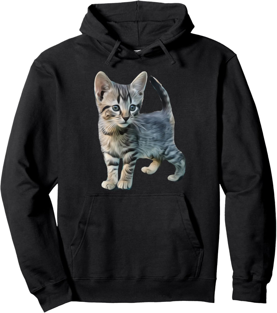 Katze Kätzchen niedliche Fellnase Kitty Stubentiger Geschenk Pullover Hoodie