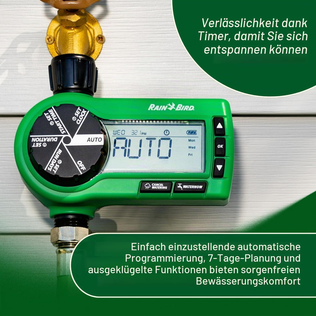 Rain Bird Professional Grade 1zehtmr Electronic Digital Schlauch End Timer/Controller, One Zone/Stat