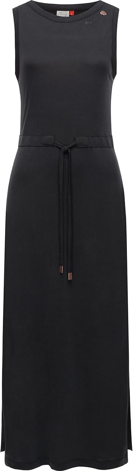 Ragwear Damen Kleid Sommerkleid langes Maxikleid Giggi XS-XXL S Extra Tall Schwarz, S Extra Tall Sch