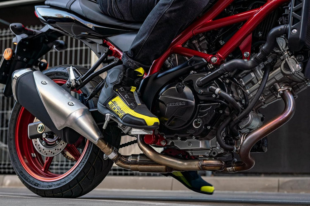 SHIMA EDGE, Motorradschuhe für Männer - Verstärkte Strassenreitschuhe mit ATOP-Verschlusssystem Wass