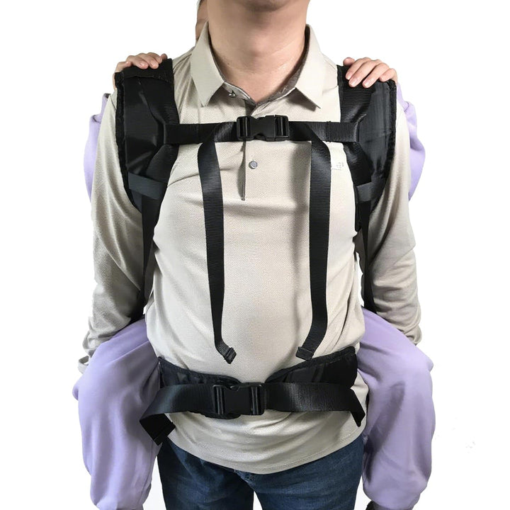 Schwarze Kindertrage Sling Kinderrückentrage Wanderrucksack Gürtel Kinderliftschlinge für den Transf