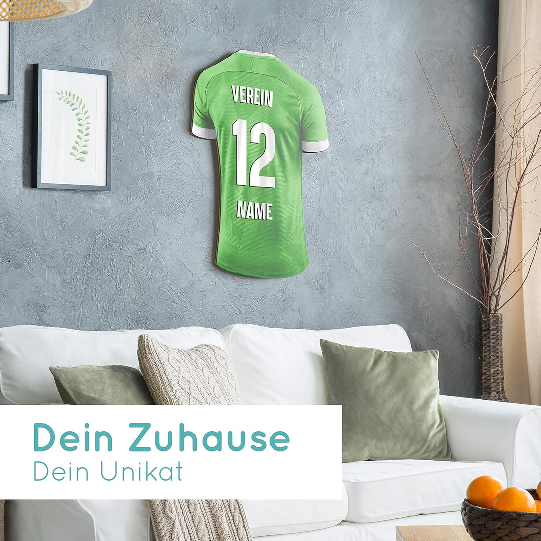 Elbeffekt Trikotlampe für Handball Fans aus Holz - personalisierbares Geschenk - schenke Dein indivi