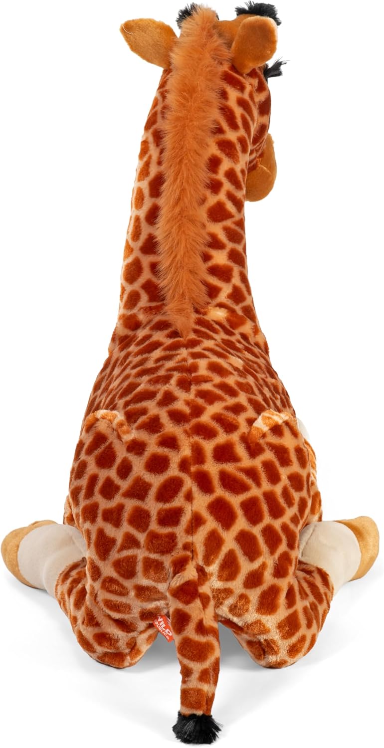 Wild Republic 20718 Jumbo Plüsch Giraffe, grosses Kuscheltier, Plüschtier, Cuddlekins, 76 cm, Giraff