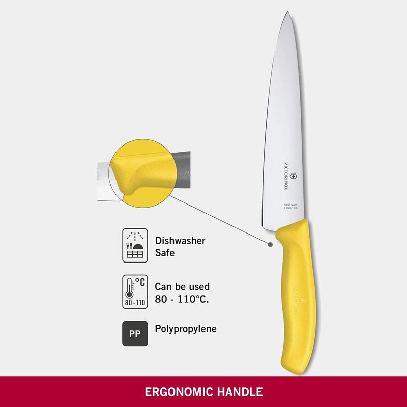 Victorinox, Swiss Classic, Profi Tranchiermesser, Extra Scharfe Klinge, gerader Schliff, 19 cm, Robu