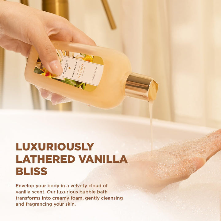 Bade Geschenkset für Frauen, SPA LUXETIQUE 15 tlg. Vanilleduft Bad Set Geburtstagsgeschenk für Damen