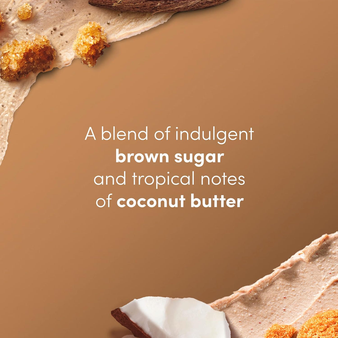 Dove Scrub: Brown Sugar & Coconut Butter für weiches, glattes Hautpeeling Restellt Hautnährstoffe 29