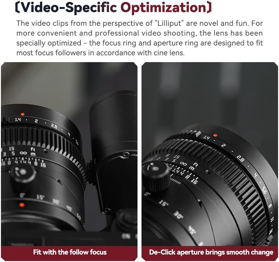 TTartisan 50mm F1.4 Tilt-Objektiv, kompatibel mit Canon RF-Mount spiegellosen Vollformatkameras EOS-