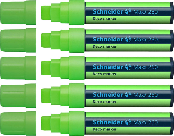 Schneider Maxx 260 Kreidestift (5 + 15 mm Strichstärke, feucht abwischbar, wasserbasiert, geruchsneu