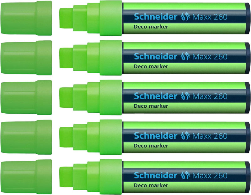 Schneider Maxx 260 Kreidestift (5 + 15 mm Strichstärke, feucht abwischbar, wasserbasiert, geruchsneu