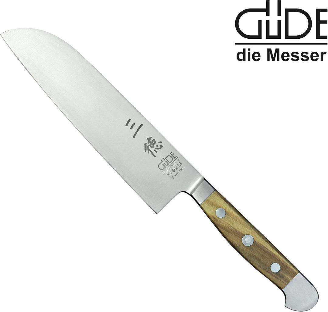 Güde Alpha Olive Santokumesser 18 cm inkl. PRYMO.de® Klingenschutz