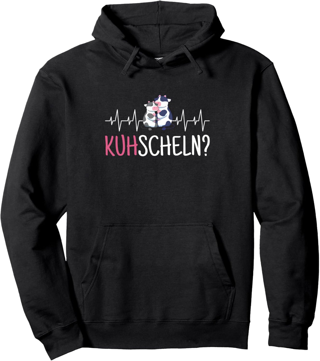 Kuhscheln? Kuh Landwirt Kühe Bauernhof Kuscheln Herzschlag Pullover Hoodie