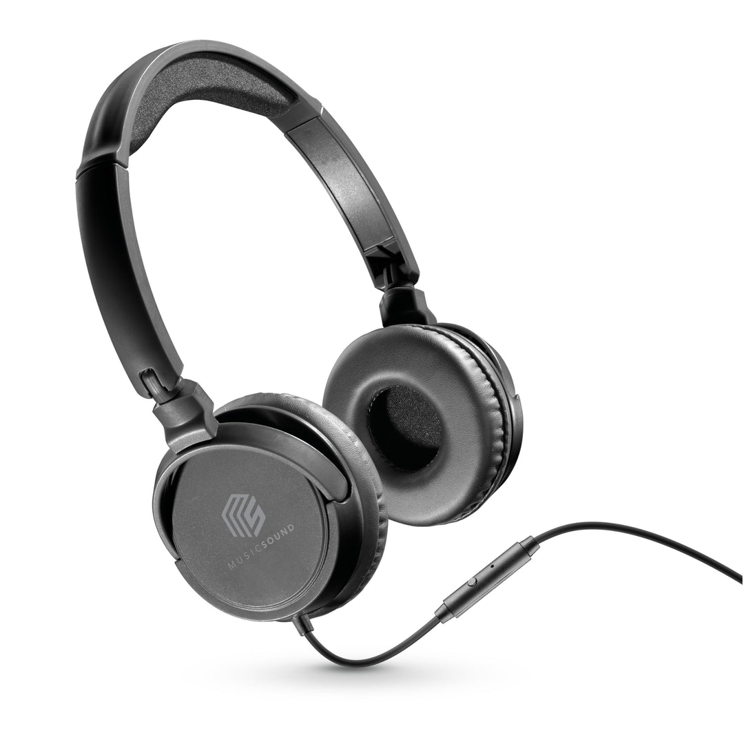 Music Sound | Bügelkopfhörer mit Kabel Over Ear Basic | On-Ear-Kopfhörer Faltbarer Kopfbügel mit 1,2
