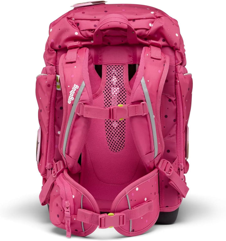 ergobag pack Set ergonomischer Schulrucksack, 6-teilig, Urlaub auf dem ReitBärhof - Pink, Einheitsgr