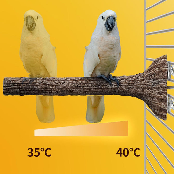 Tonysa Vogelheizsitzstangen für Käfige, 5-W-Vogelheizsitzstangen mit Thermostatsteuerung, Vogelwärme