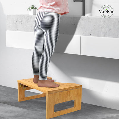 WC-Hocker aus Bambus, klappbarer Töpfchenhocker fürs Badezimmer, Leichter, langlebiger Tritthocker a