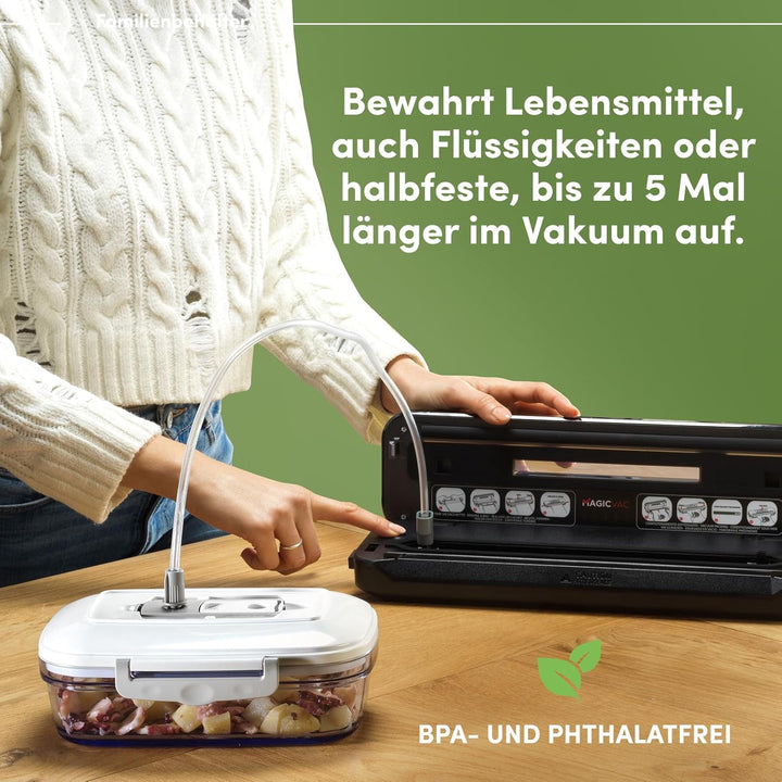 Magic vac ACO1093 Vakuumbehälter, 1 Liter, Grau/Transparent