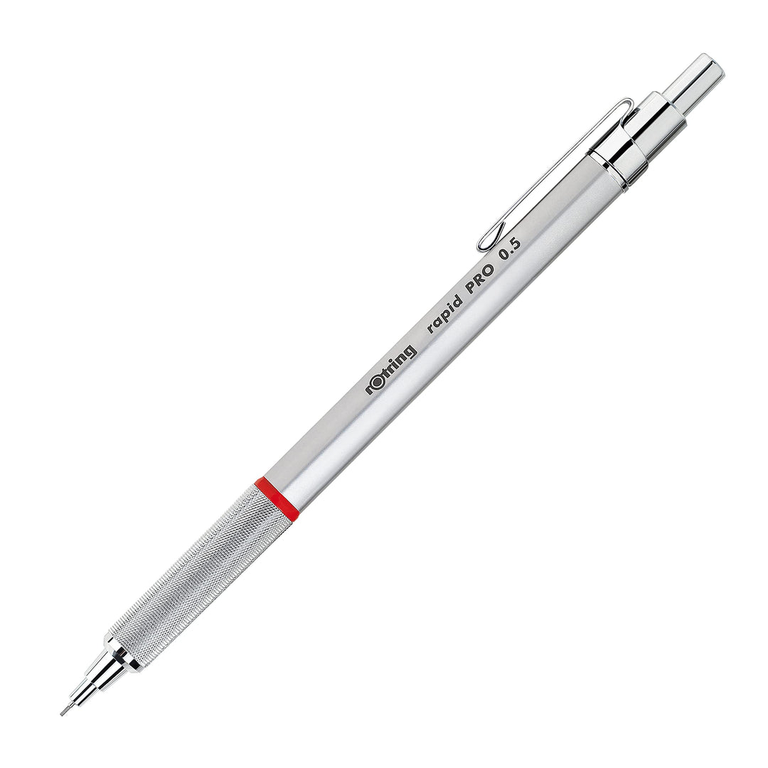 rOtring Rapid PRO Druckbleistift | 0,5 mm | Silberfarbener Schaft 0,5 mm Single Silber, 0,5 mm Singl