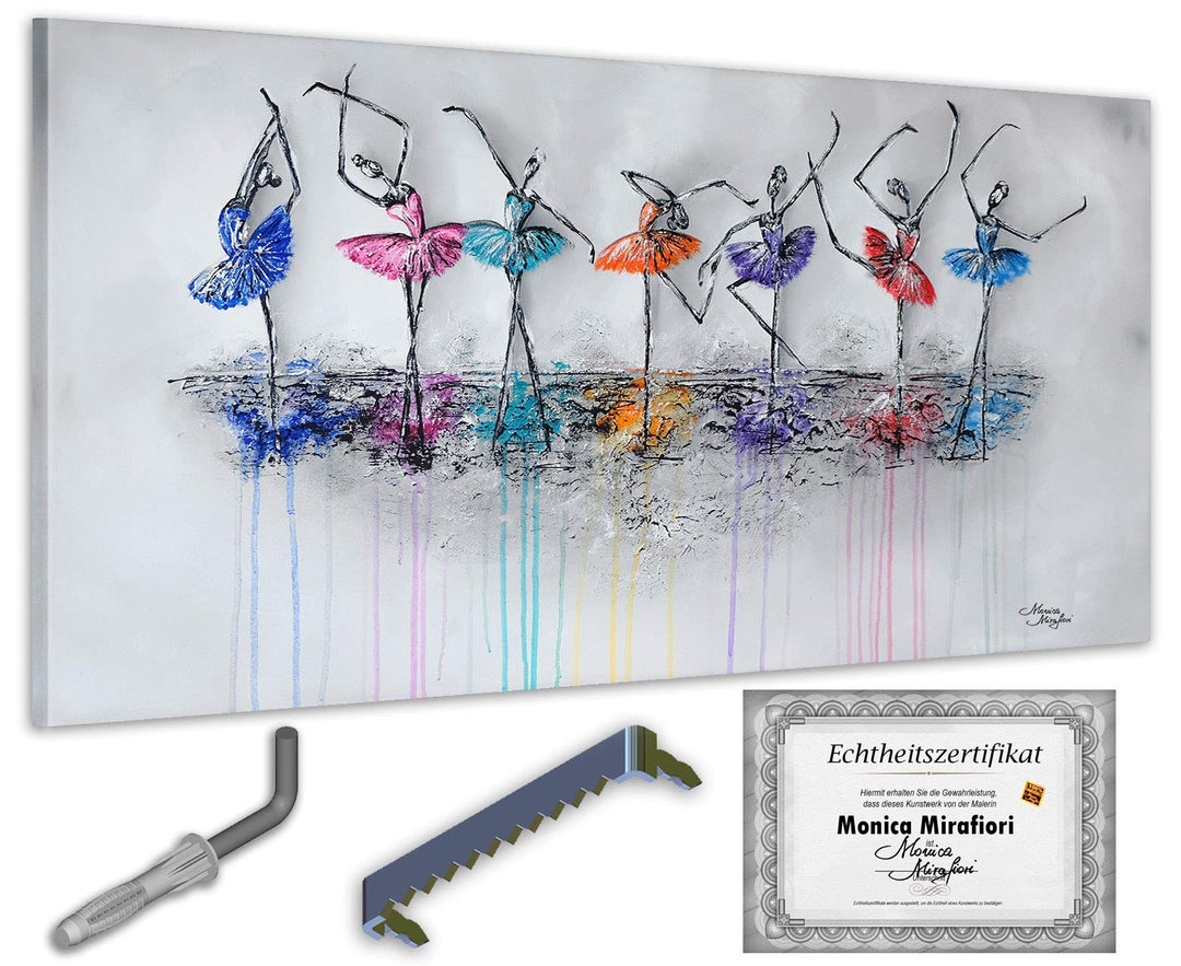 Monica Mirafiori I 100% HANDGEMALT I Gemälde Dancing 100x50cm | Gemälde Handgemalt | Acrylgemälde |