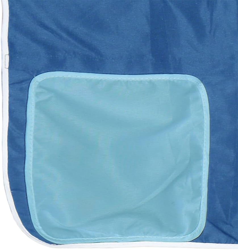 vidaXL Vorhänge für Hochbett mit Turm Blau Polyester, Blau