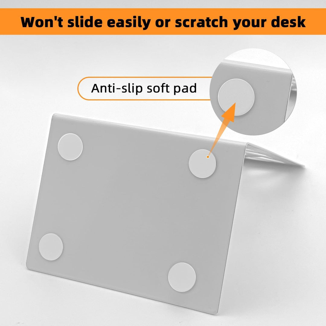 Mgood 4 Paar Buchstütze, Buchstützen Metall, Buchstützen Weiss, Bücher Halter, Bücherhalter für Rega