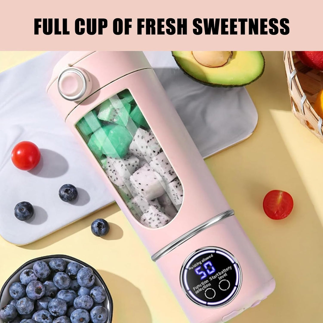 Klein Tragbarer Mixer, 700ml Maker to Go Mini-Standmixer Portable Blender mit 12-Klingen Edelstahl u