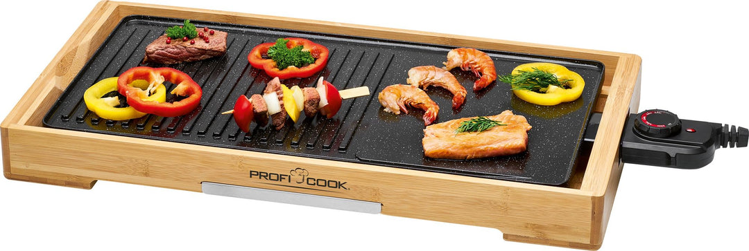 Profi Cook PC-TYG 1143 Teppanyaki-Grill, kratzfeste Keramikbeschichtung, grosse Grillfläche, stufenl