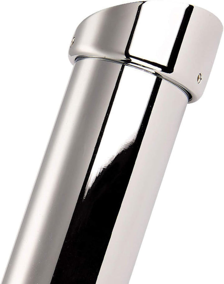 2 Stück Barkonsolen schräg 21° Höhe 200 mm/Ø 50 mm Chrom poliert Thekenfuss Bar Konsole Tresenfuss v