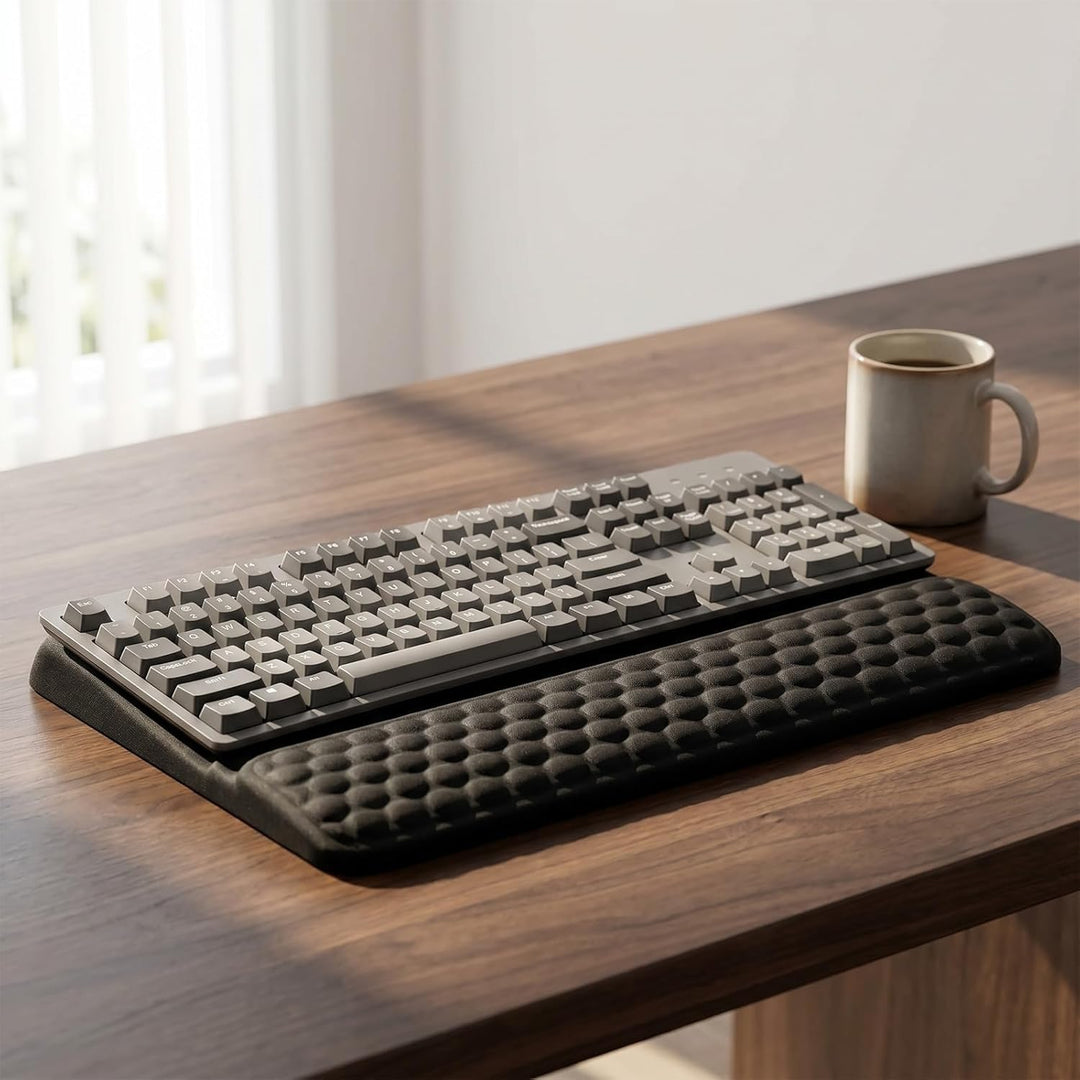 Handballenauflage Tastatur - Integrierte Tastaturauflage aus weichem Memory-Schaum, Rutschfeste Hand