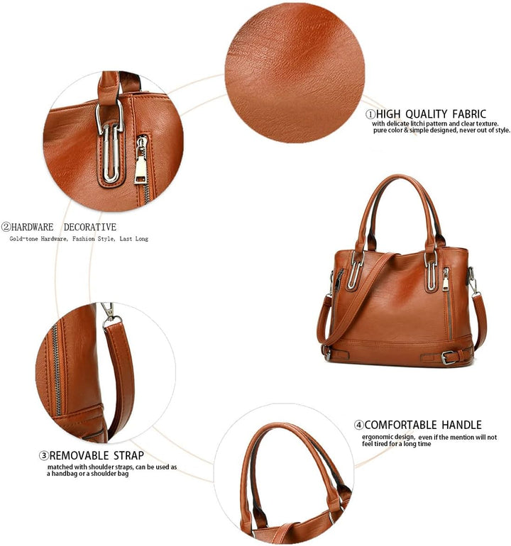 Damen Tasche Handtasche Umhängetasche Schultertasche Frauen Kulturbeutel Weekender Klein PU Leder DE