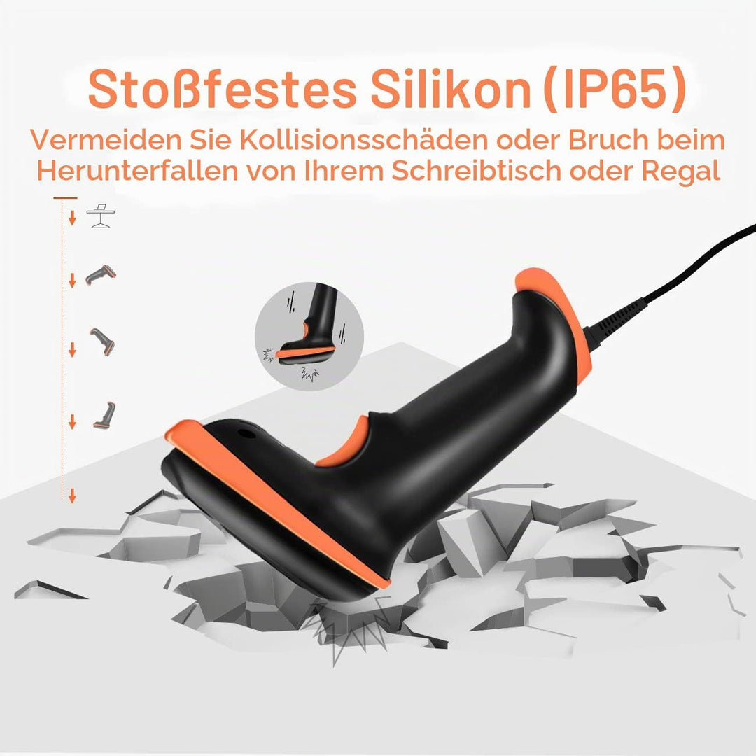 Tera Barcode-Scanner 1D Laser USB Wired Kabelgebunden Handheld Barcodescanner Handscanner Lesegerät