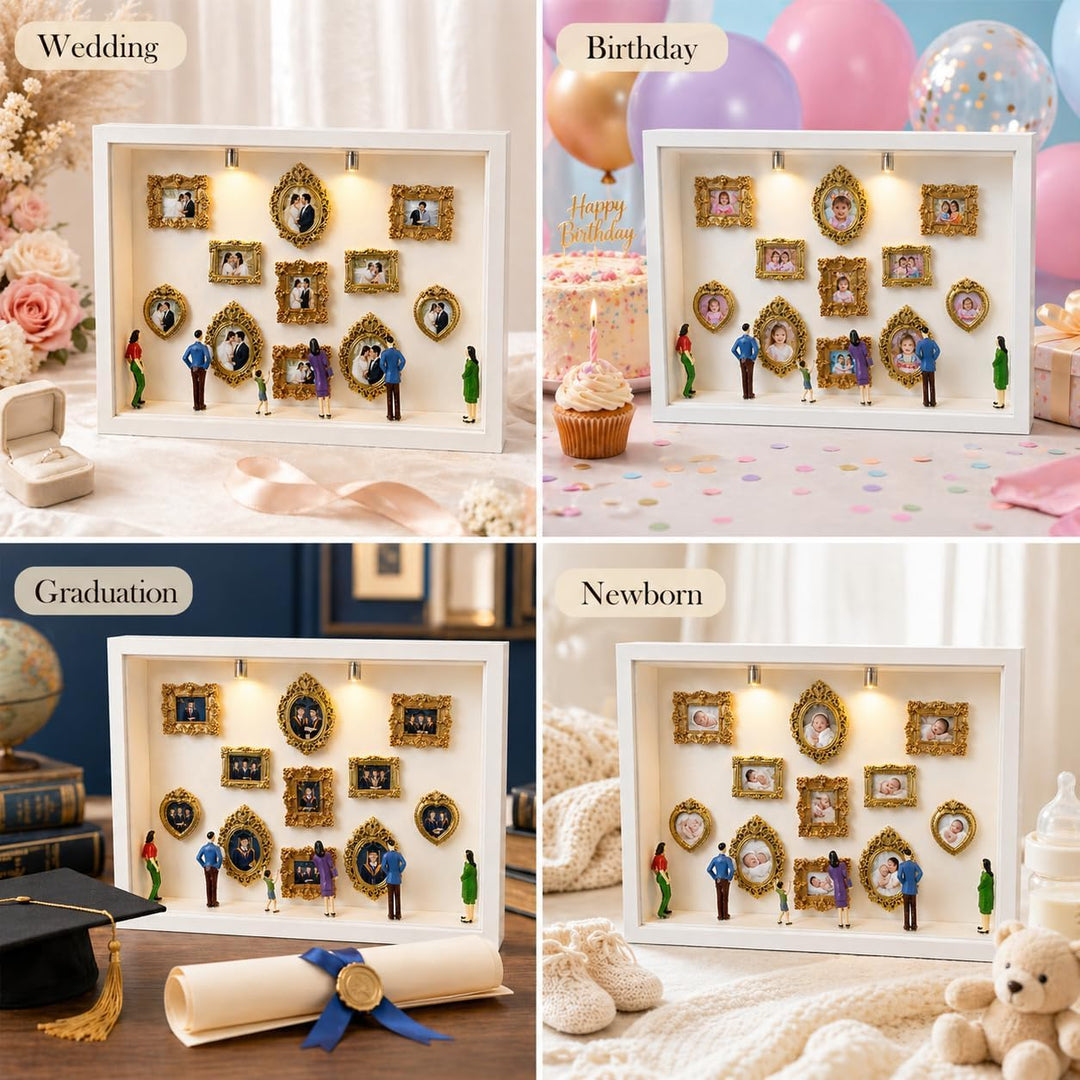 DIY Mini Museum Silhouette Box, DIY Mini Museum Bilderrahmen, Mini Bilderrahmen Vintage, Set mit 11