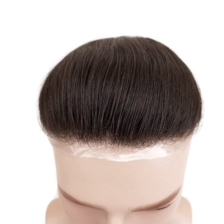 Lordhair Toupet Herren - Europäisches Echthaar Toupet, V-LOOP Skin Toupet für Männer, Toupet Echthaa