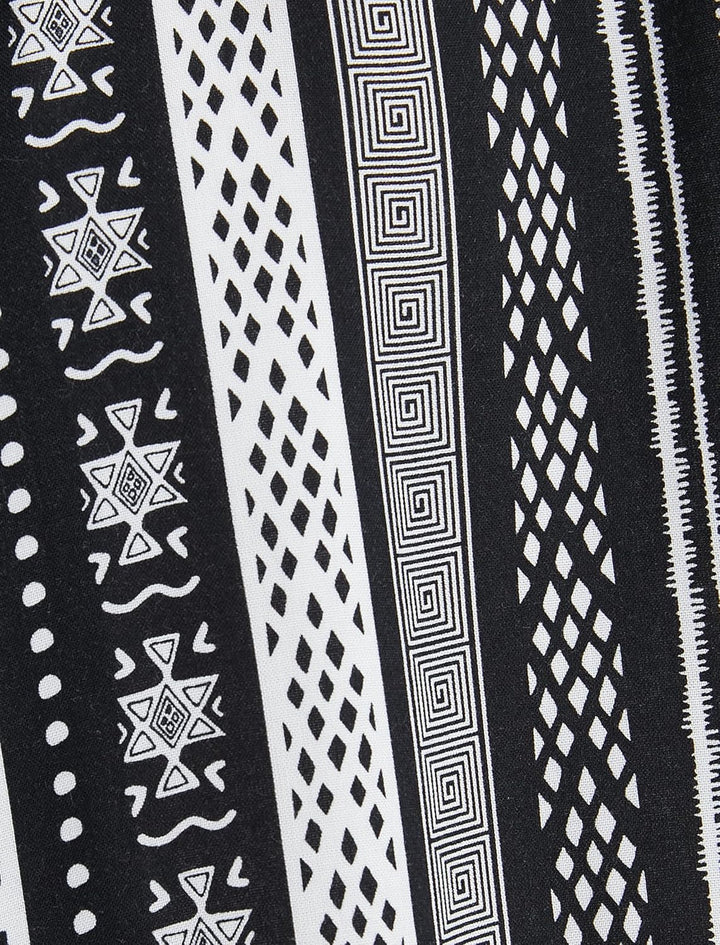 Koton Herren Short Sleeve Shirt Turndown Neck Ethnic Print Detailed Hemd S Schwarzes Muster (9d9), S