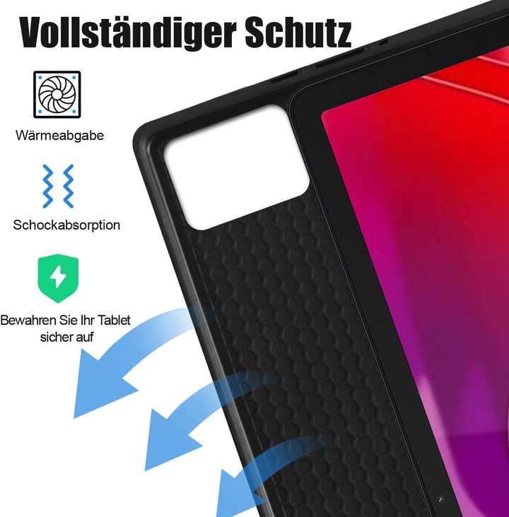 KTOITION Hülle mit Tastatur für Lenovo Tab M11 11 Zoll 2024 (TB330FU/TB330XU), Schutzhülle mit Magne