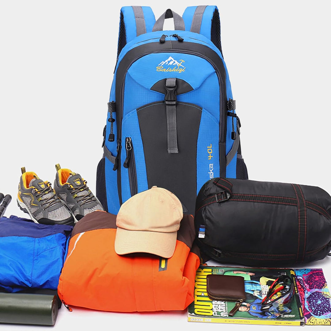 Wanderrucksack Rucksack Herren Unisex Tagesrucksack Outdoor, 40L Grosse Kapazität Travel Rucksack Wa