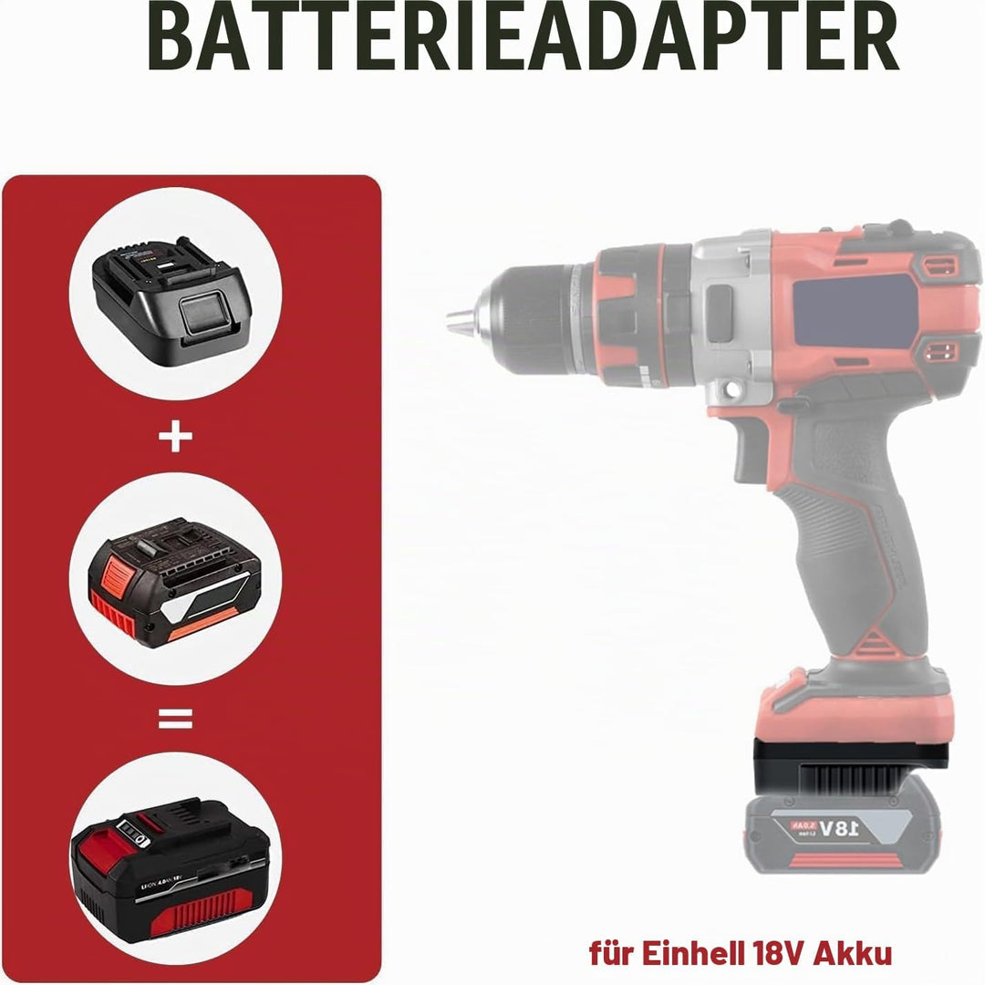 BS18EIN für Bosch auf für Einhell Akku-Adapter, Batterieadapter für Bosch Professional 18V System Ak