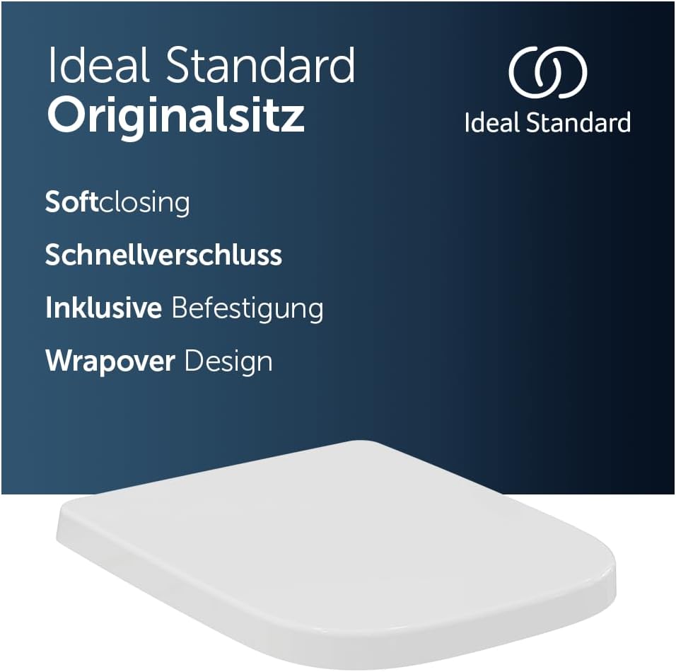 Ideal Standard T468301 Ideal Standard i.life B WC-Sitz mit Softclosing, Wrapover, Weiss, mit Softclo