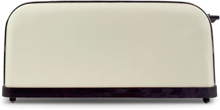 PRIXTON Bianca PRO Toaster | 2 grosse Fächer für 4 Scheiben, 7 Röststufen, Leistung 1500W, Edelstahl