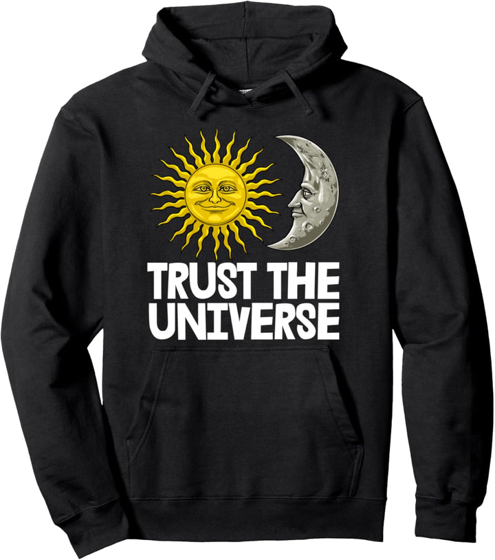 Trust The Universe T-Shirt für Damen mit Sonne und Mond Pullover Hoodie
