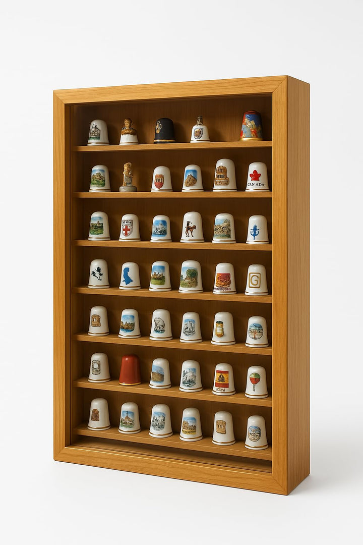 Vitrine Miniatur-Kollektionen, Eichenlack, Masse (B/T/T): 30 x 5 x 48 cm. 30*5*48 cms, 30*5*48 cms