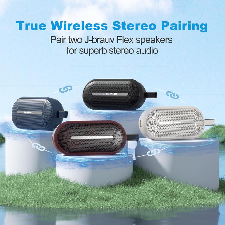 Flex Tragbarer Bluetooth Lautsprecher Outdoor, 25W wasserdichte Musikbox, IP67 Bluetooth Lautspreche