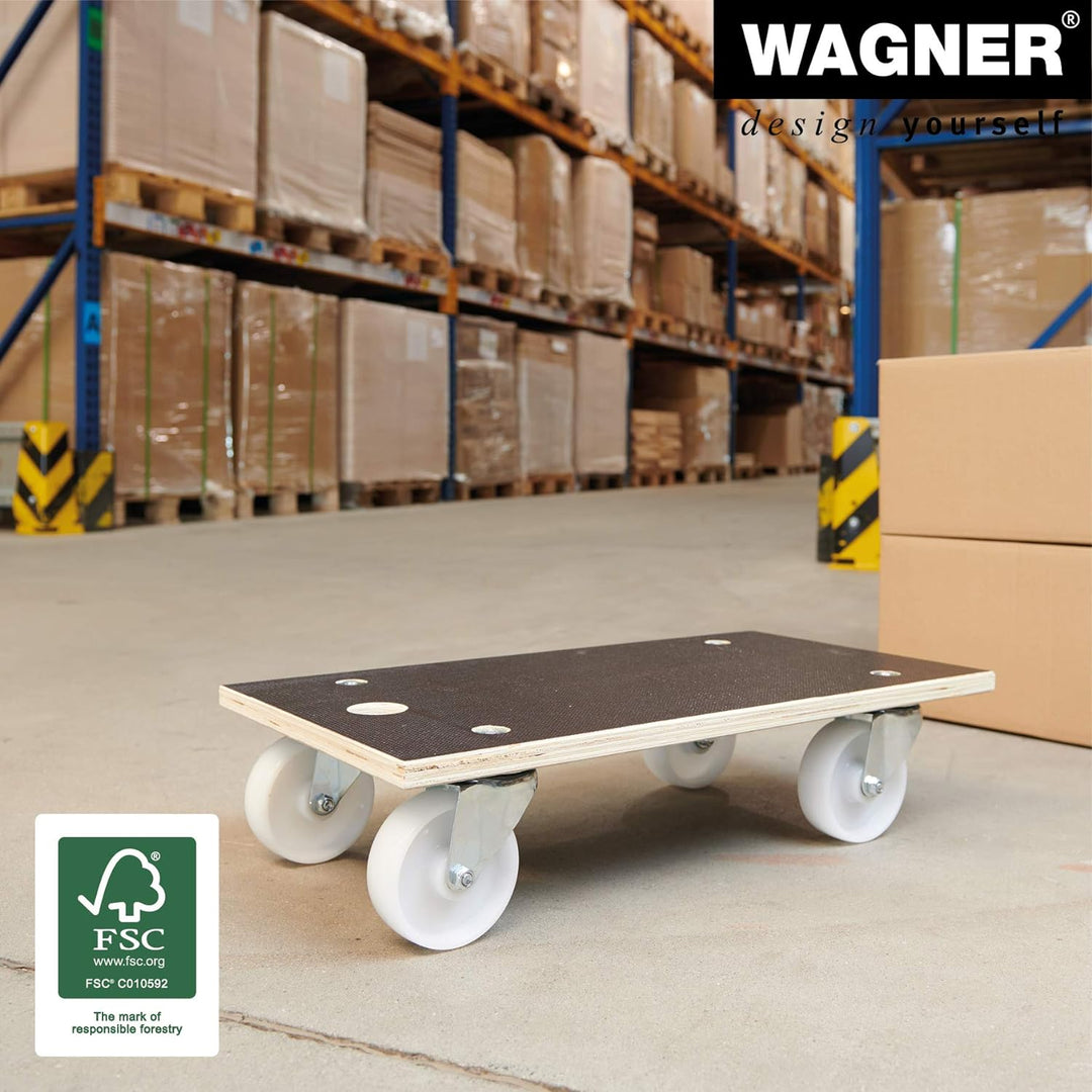 Wagner Transporthilfe MM 1111 I 57,5 x 30 x 13,5 cm - Tragkraft 400 kg - für schwer beladene Kisten,