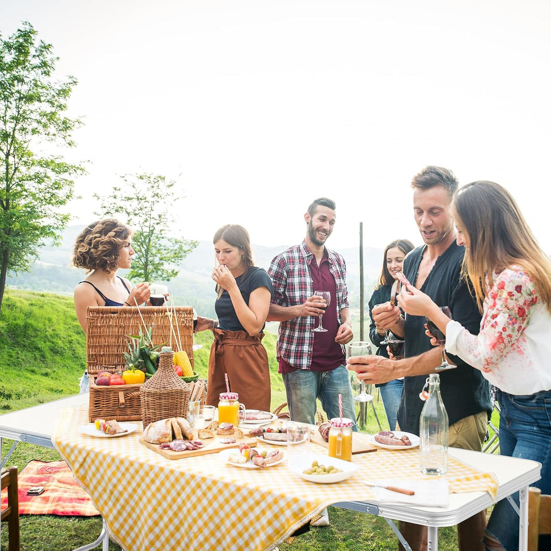Bonnlo Klapptisch Höhenverstellbar, Gartentisch Wetterfest, Balkontisch Klappbar – Tragbarer Mehrzwe