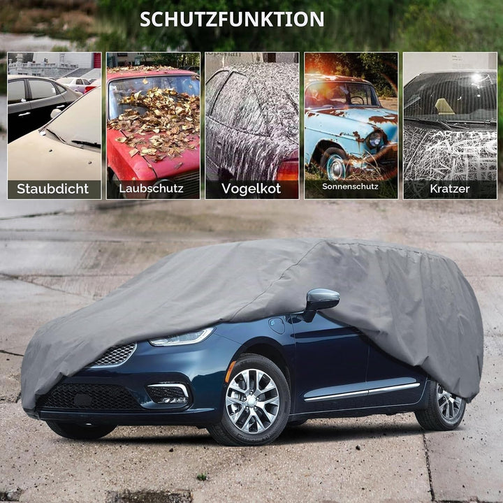 Leader Accessories Premium Autoabdeckung 5-lagig wasserdicht Ganzgarage wetterfest Autoabdeckplane U