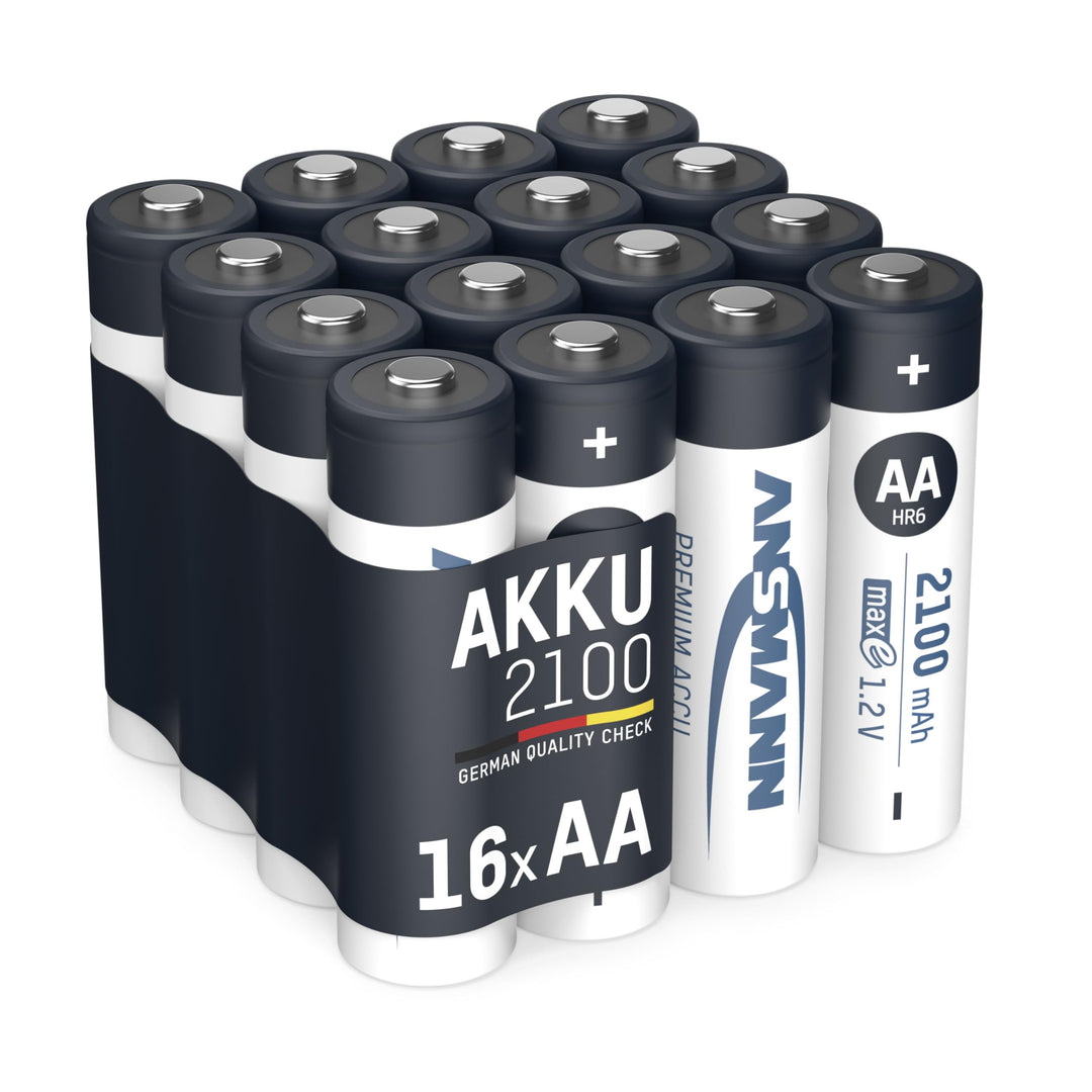 ANSMANN wiederaufladbar LSD Akku Batterie geringe Selbstentladung Mignon AA 2100mAh maxE NiMH vorgel